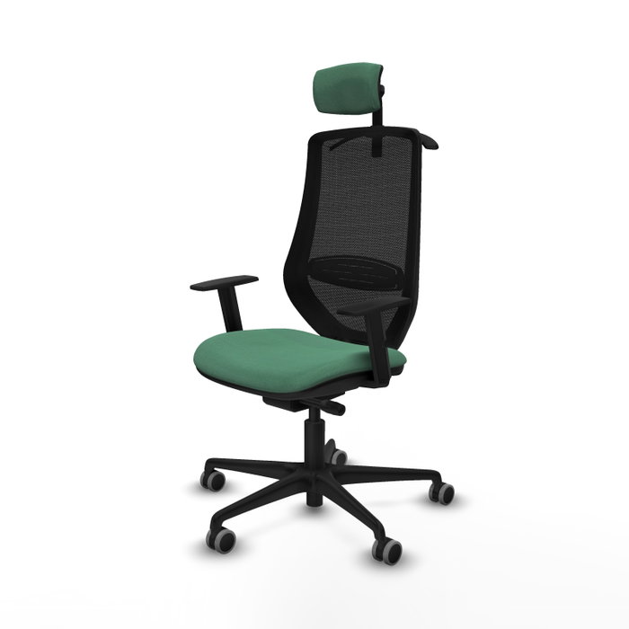 PIQUERAS Y CRESPO Silla de oficina Mardos con mecanismo Sincro/Traslack Verde esmeralda