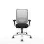 PIQUERAS Y CRESPO Silla de oficina Zulema con mecanismo Sincro, Negro/Blanco