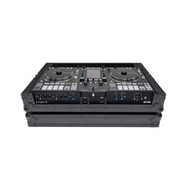 MAGMA Case System One Black/Black - Funda para Controlador DJ, Construcción Robusta, Interior Acolchado, Panel Frontal Desmontable