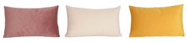 DKD Home Decor Set de 3 Cojines Surtidos Beige, Granate y Amarillo