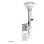 Newstar Soporte de techo FPMA-C025SILVER para 1 pantalla de 10" a 30", giratorio e inclinable