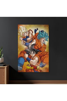 Dragon Ball Super Poster 3D Champa & Goku States - Póster Oficial 58x38 cm - Efecto 3D con Licencia - PVC - Vertical - Decoración Anime