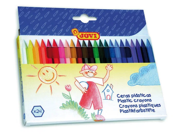 Jovi Lápices de Cera Hexagonal Caja de 24 Unidades Colores Surtidos
