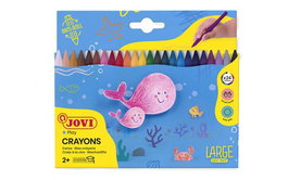 Jovi Lápices de cera hexagonales colores surtidos caja de 24 unidades