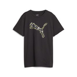 Camiseta de Manga Corta Infantil Puma Active Sports Graphic Negro