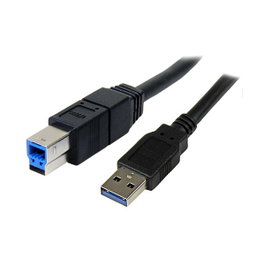 StarTech.com Cable USB 3.0 SuperSpeed, Tipo A Macho a Tipo B Macho, Negro, 5 Gbps, 3 metros