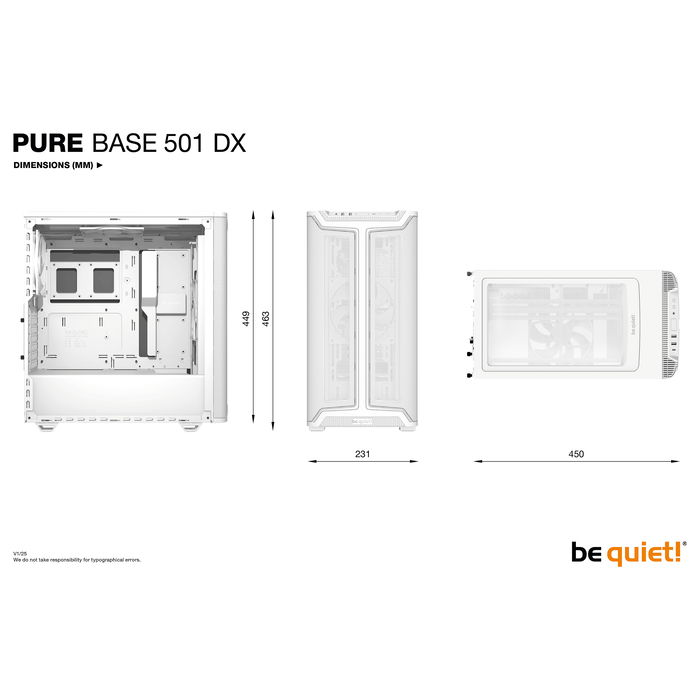 Be Quiet! Pure Base 501 DX White Midi Tower Blanco con Ventana Lateral y RGB