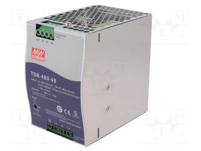 MEAN WELL TDR-480-48 Fuente de alimentación de impulso 480W 48VDC