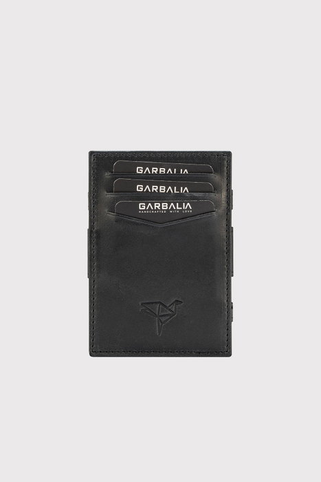 Zoozie Bags Tarjetero de Piel Auténtica Negro con Bloqueo RFID Elegante y Seguro para Hombre y Mujer