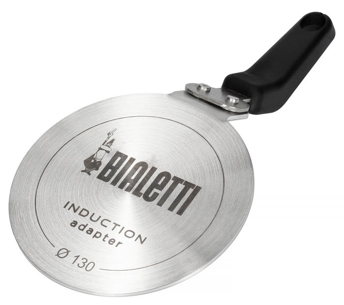 Bialetti Placa adaptador de inducción 13cm, Negro y Acero inoxidable