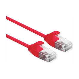 ROLINE Patchkabel UTP DataCenter Cat.6A Slim Rojo 0,3 m