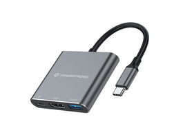 Conceptronic Docking USB-C 3in1 1xHDMI 4K 1xUSB-A 3.0 1xUSB-C Alimentacion 100W