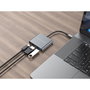Conceptronic DONN18G Hub USB-C 3 en 1 con HDMI 4K, USB 3.0 y 100W PD Gris