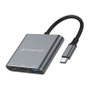Conceptronic DONN18G Docking Station 3-en-1 USB-C a HDMI, USB 3.0 y USB-C PD 100W, Gris
