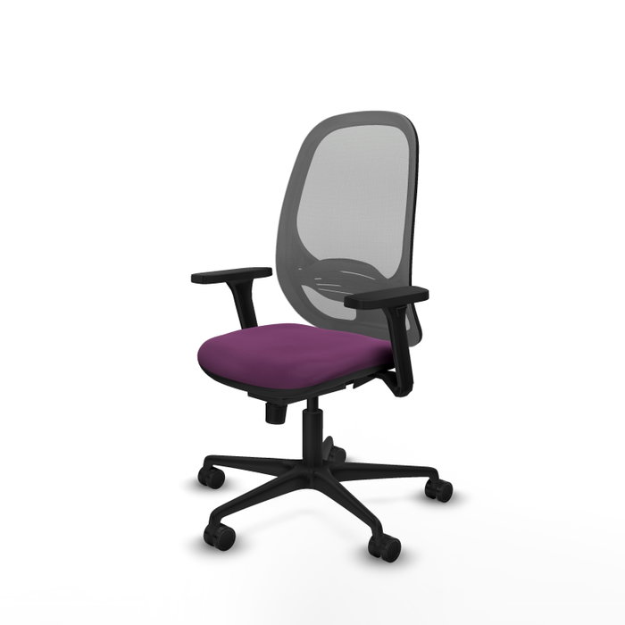 PIQUERAS Y CRESPO Silla de oficina Cilanco con mecanismo Sincro, Morado y Gris