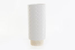 DKD Home Decor Jarrón Blanco 10x10x22 cm Cerámica Ambiente Scandi Colección Outing (2 Unidades)