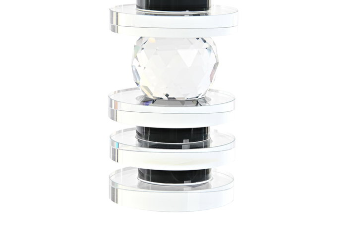 DKD Home Decor Portavelas Moderno Negro Cristal 6x6x16 cm