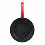 San Ignacio Wok de aluminio forjado de 28 cm para inducción en negro marmolado