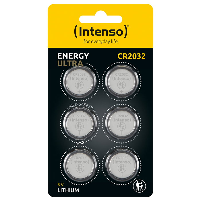 Intenso CR 2032 Energy Ultra - Batería Litio 3V 220mAh - 6 Unidades en Blister
