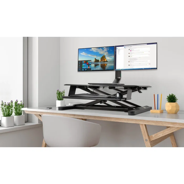 Kensington K55513WW Soporte para 2 Monitores hasta 68,6 cm (27") SmartFit Brazo Dual de Escritorio Negro, Ajustable, Ahorro de Espacio