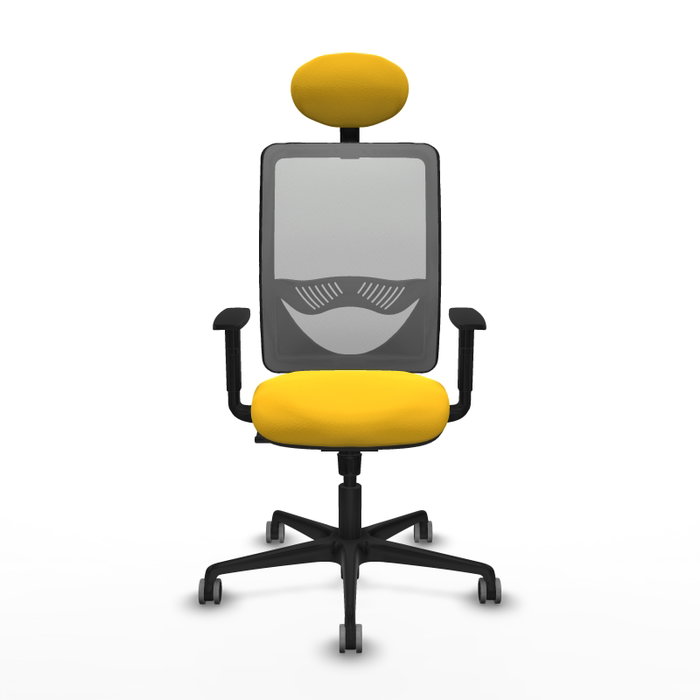 PIQUERAS Y CRESPO Silla de oficina Zulema con mecanismo Sincro, Amarillo y Gris PIQUERAS Y CRESPO Silla de oficina Zulema con mecanismo Sincro, Amarillo y Gris