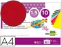 Liderpapel Goma eva rojo paquete de 10 hojas A4 1,5mm