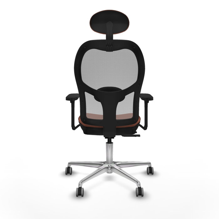 PIQUERAS Y CRESPO Silla de oficina Jorquera con mecanismo Sincro/Traslack, Marrón y Gris