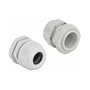 DeLOCK Prensaestopas PG21 para cable plano, Gris, 2 piezas