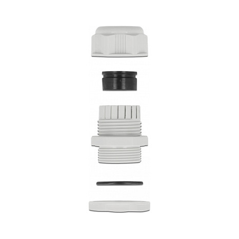 DeLOCK Prensaestopas PG21 para cable plano, Gris, 2 piezas
