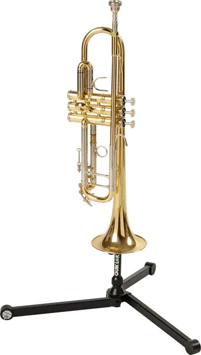 Quiklok Soporte para Corneta/Trompeta Negro, Acero Plegable, Altura Regulable