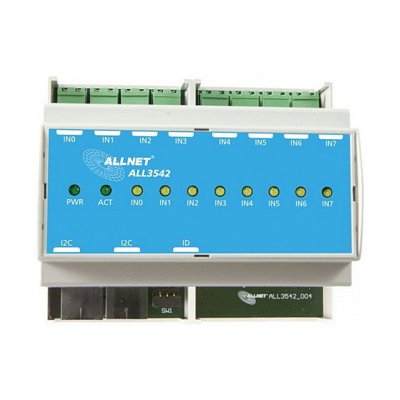 ALLNET ALL3542 Relé eléctrico de 8 contactos con extensión de impulsos