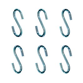 EDM Gancho en Forma de S Modelo CG23 - 2,7 x 30 mm, Acero Zincado, Blister con 6 Unidades