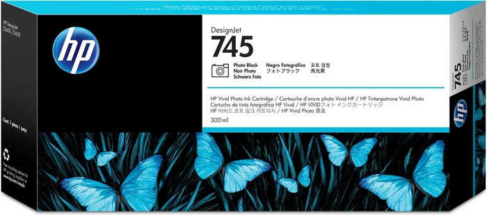 HP Cartucho de tinta DesignJet 745 Negro Fotográfico 300 ml Alto rendimiento HP Cartucho de tinta DesignJet 745 Negro Fotográfico 300 ml Alto rendimiento