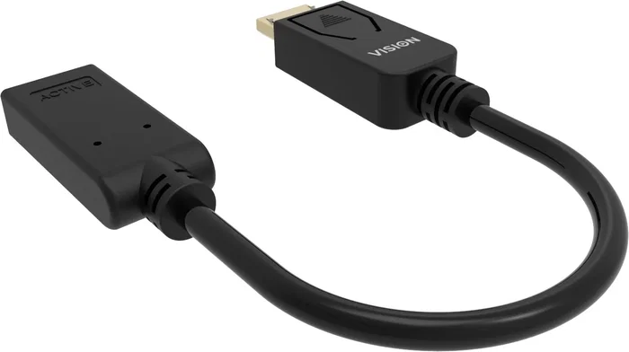 Vision Adaptador de Cable de Vídeo TC-DPHDMI/BL, DisplayPort Hembra a HDMI Tipo A (Estándar) Macho, Negro