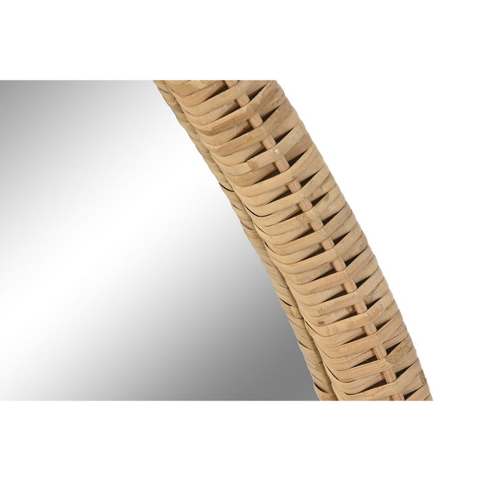 DKD Home Decor Espejo Scandi Natural Ratán Cristal 4 x 80 x 60 cm