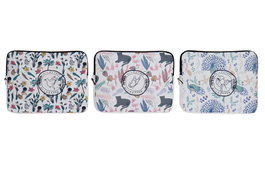 DKD Home Decor Funda para iPad Poliéster y Algodón Wild&free Tropical Surtido de 3