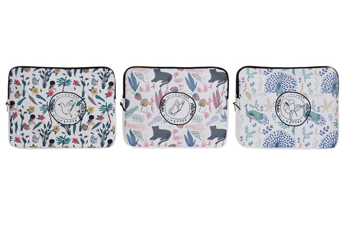DKD Home Decor Funda para iPad Poliéster y Algodón Wild&free Tropical Surtido de 3 DKD Home Decor Funda para iPad Poliéster y Algodón Wild&free Tropical Surtido de 3