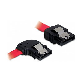 DeLOCK Cable SATA 3 Gb/s recto a angular 50 cm rojo