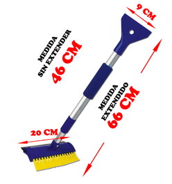 LAMS Raspador de Hielo Telescópico 46-66 cm con Cepillo 20 cm