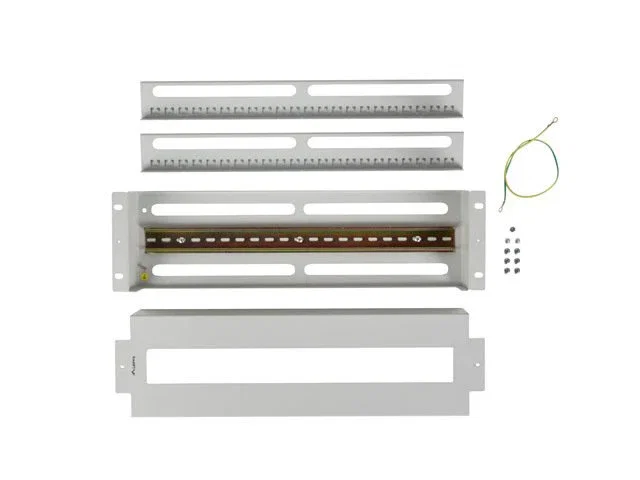 Lanberg AK-VDP103-S Panel Armario de Distribución de Tensión 19" 4U Rack Gris con Rail DIN TS-35, de Acero