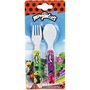 Fun House FUN3524550066141 - Juego de Vajilla MIRACULOUS LADYBUG con Platos, Vaso, Taza, Cubiertos, Fiambrera y Botella de Agua