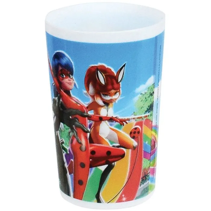 Fun House FUN3524550066141 - Juego de Vajilla MIRACULOUS LADYBUG con Platos, Vaso, Taza, Cubiertos, Fiambrera y Botella de Agua