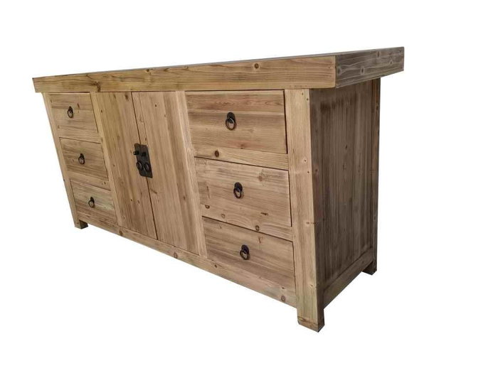 DKD Home Decor Buffet de Madera Natural 180x45x85 DKD Home Decor Buffet de Madera Natural 180x45x85