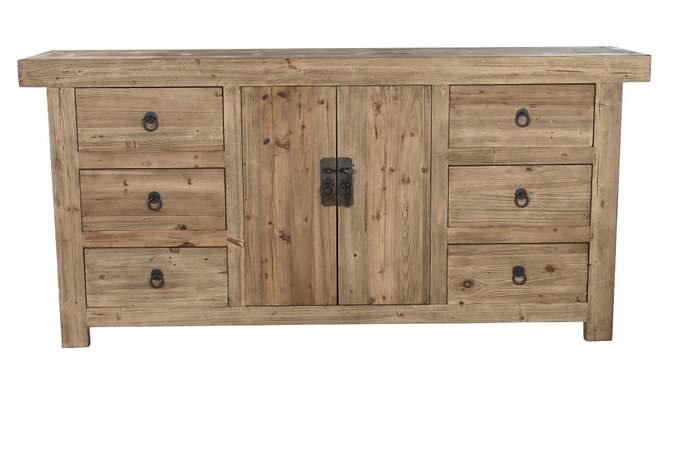DKD Home Decor Buffet de Madera Natural 180x45x85 DKD Home Decor Buffet de Madera Natural 180x45x85