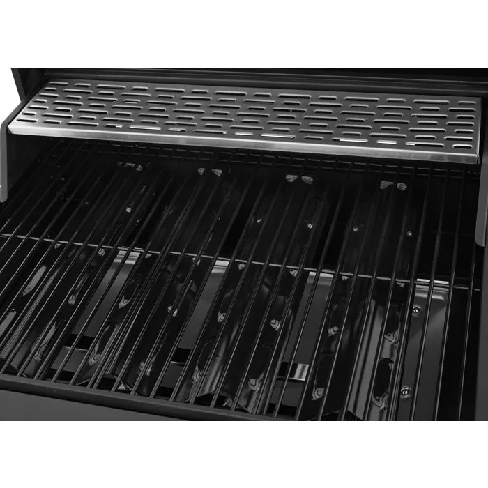 Cookingbox Paarl 9760185 Barbacoa de Gas, 4 Quemadores, Superficie 60 x 42 cm, con Parrilla Calentadora, Acero