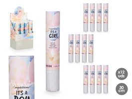 Arte Regal Cañón Confeti Rosa Azul 30 cm (Set de 48)