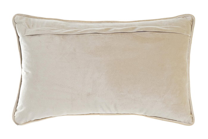 DKD Home Decor Cojín de Poliéster con Flores Bordadas Dorado