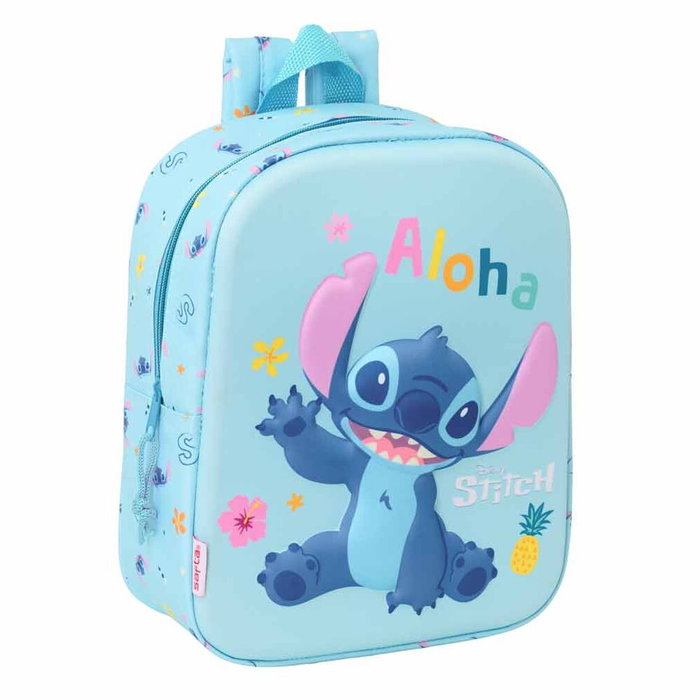SAFTA Mochila 3D Stitch Disney Guarderia Preescolar 27cm