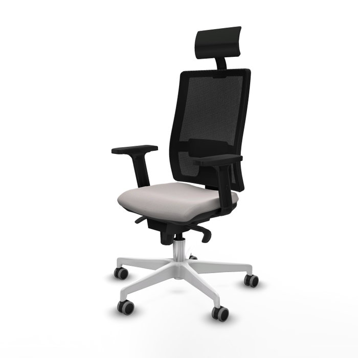 PIQUERAS Y CRESPO Silla de oficina Horna Blanca con Mecanismo Sincro PIQUERAS Y CRESPO Silla de oficina Horna Blanca con Mecanismo Sincro