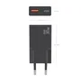 Aisens Cargador GaN Ultra Delgado 30W con USB-C y USB-A, Negro